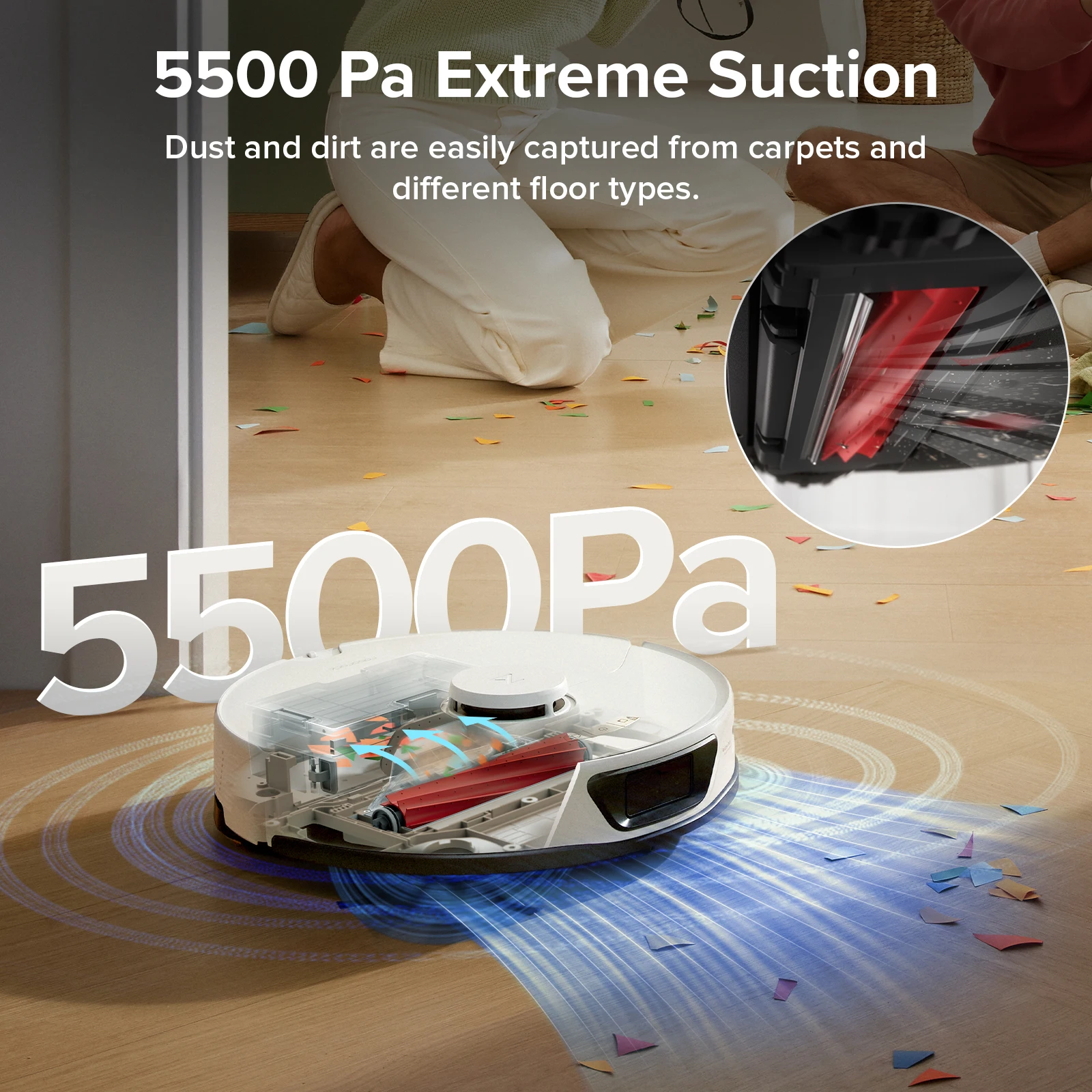 Roborock-S7 Max Ultra Robot Aspirador, atualizado do S7 Pro, secagem a ar quente, limpeza automática do esfregão, 5500Pa