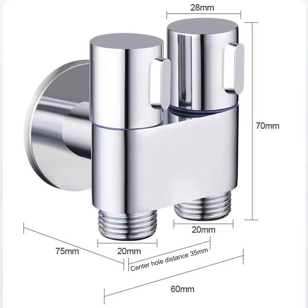 Triangle Valve Angle Valve Garden Faucet Toilet Triangle Valve Washing Machine Bathroom For Kitchen 60x70x75MM