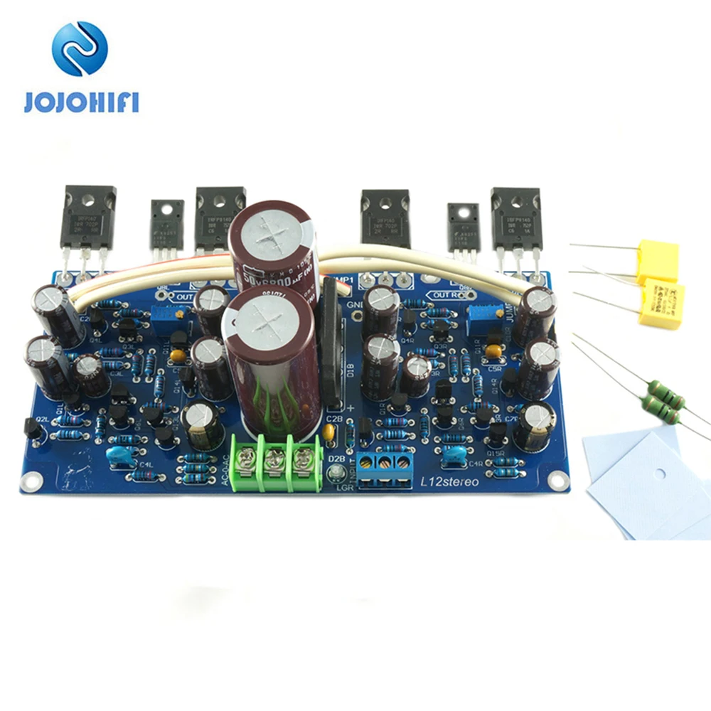 L12 100W 8R IRFP140 IRFP9140 6800UF 50V Dual Channel FET Output with Rectification Filter VER2 Power Amplifier Finished Board