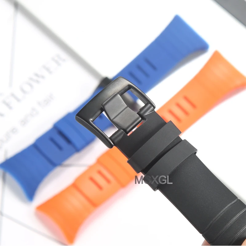 Rubber Replacemnet Strap for Suunto core Men\'s Sport Waterproof Watch Band  Black Watch Accessories Wristbands