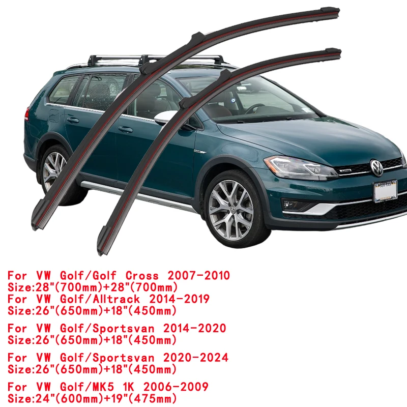 For Volkswagen VW Golf 4 5 6 7 8 Golf Plus Sportsvan Cross Alltrack Touran E-Golf Car Windshield Wiper Blade Front Windscreen