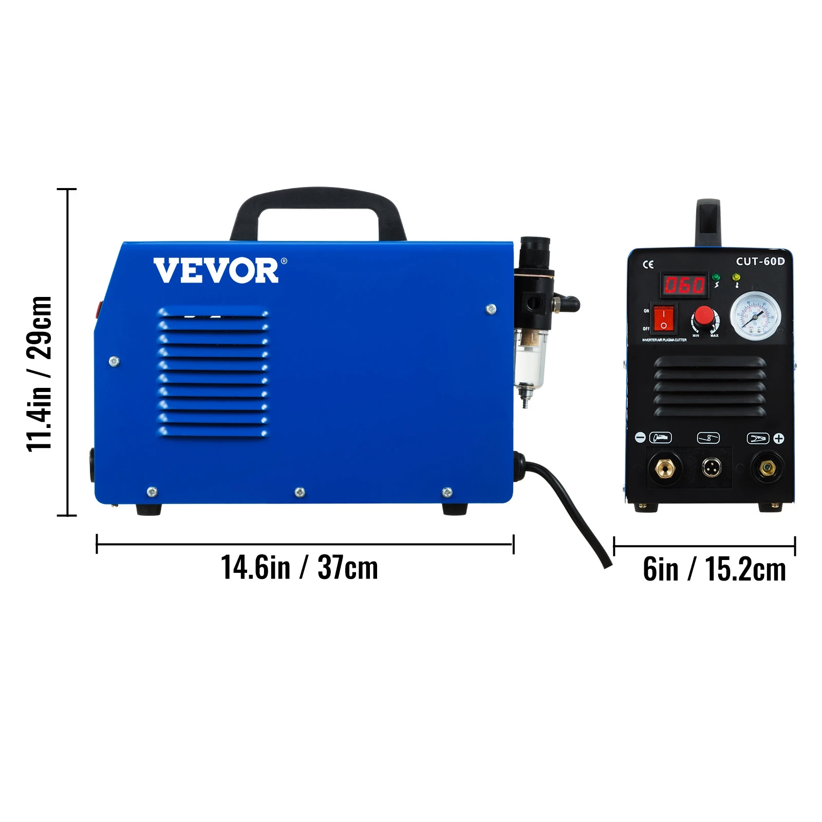 VEVOR 40A 50A 60A HF Air Plasma Cutter DIY 12/14/16mm Cutting Thinkness Inverter IGBT Metal Repairing Machine Welding Equipment