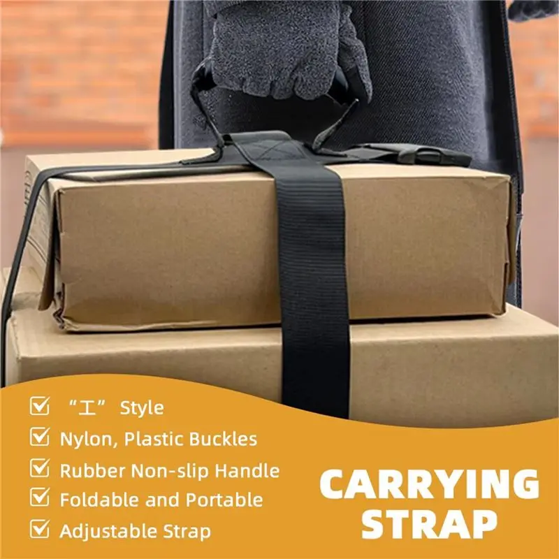 ABJI-2X Heavy Object Binding Belt Luggage Strap Packing Straps Moving Belt For Secure Lifting Carrying Heavy Boxes Luggage
