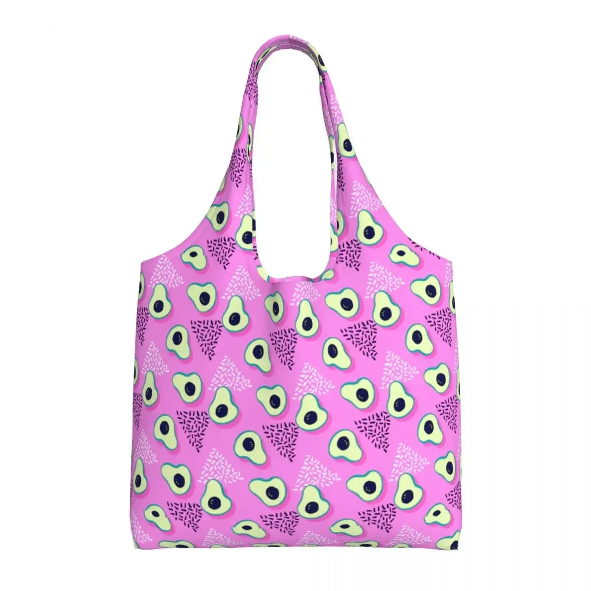 Kawaii Print Avocato Pattern Tote Shopping Bags Portable Canvas Shopper Shoulder Fruit Vegan Bag Photography Handbags