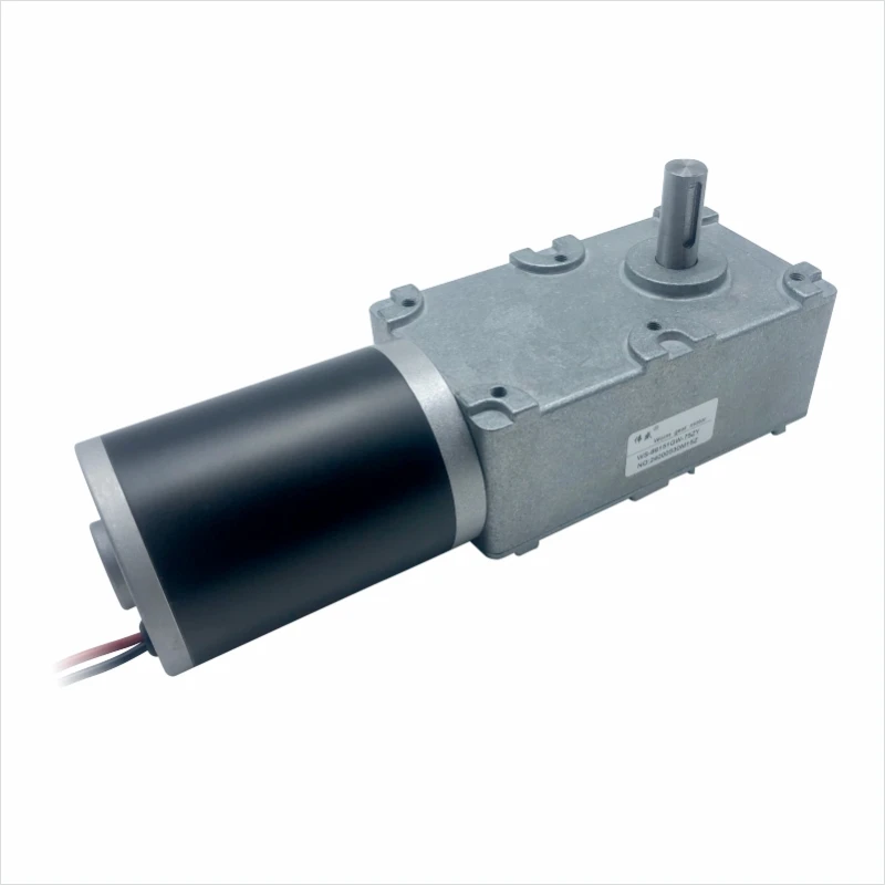 86151GW-75ZY DC12V/24V Worm Gear Motor 2.5-100RPM 38-321W Self-Locking for Smart Home/Industrial/Auto Door