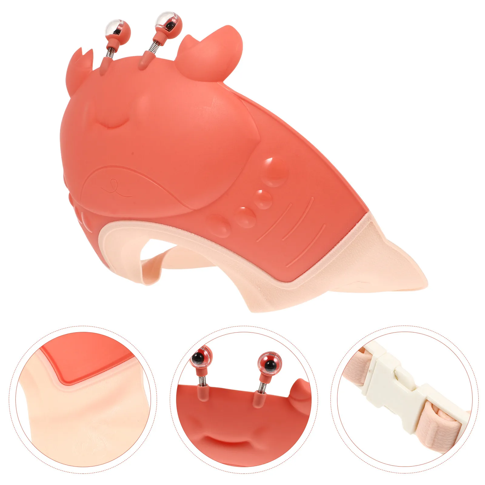 Adjustable Baby Wash Hair Shower Cap Bath Hat Toddler Kids Crab Shape Hair Washing Shield Prevent Shampoo Water