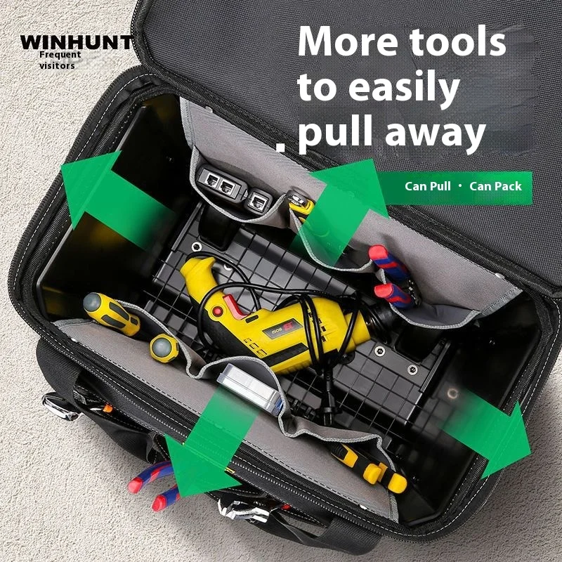 Heavy-Duty Tool Box For Maintenance And Thickening Special Wheel Pull Rod Tool Box Bag Large Capacity Tool Box Drag Type