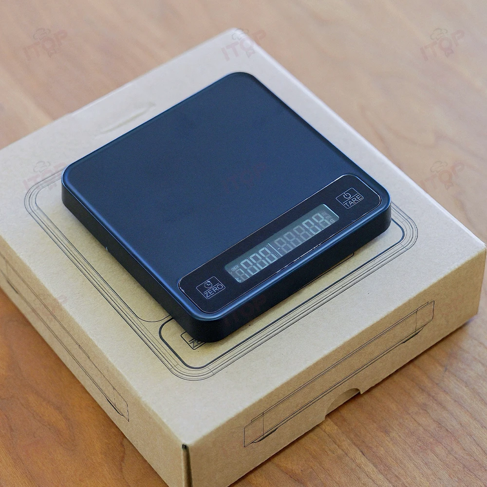 ITOP P7J001 Skala Kopi Didukung APP Pressensor, Beanconqueror, Layak, Prometer 3 Mode Operasi