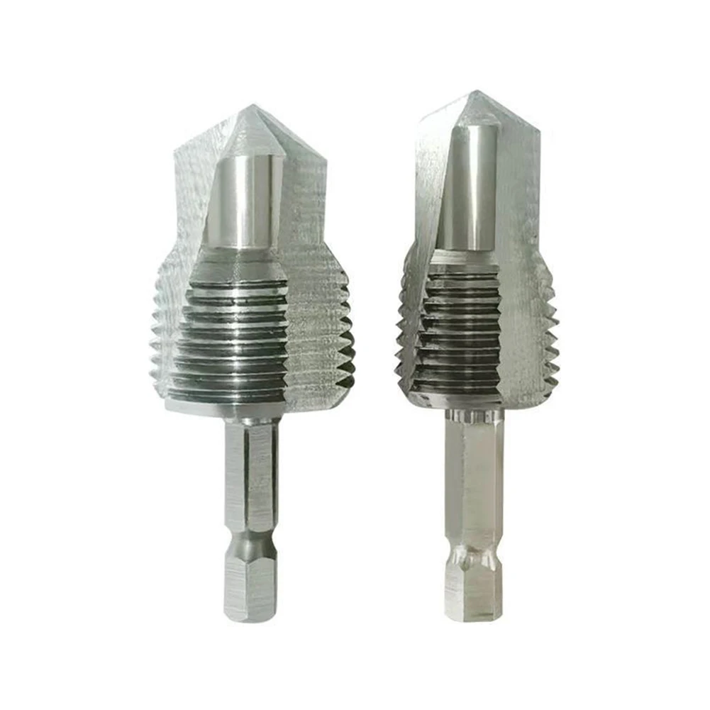 1/2 stücke Drei-Blatt Gewinde Bohrer 20/25 MM Gewindeschneiden Bohren Expansion Bohrer Bits Für PPR Hex 4-punkt 6-punkt Rohr
