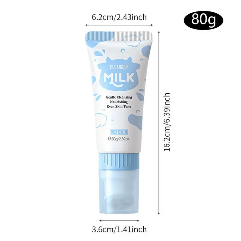 Milk Facial Cleanser Oil-Control Moisturizing Soften Skin Dense Foam 80g Hydrating Gentle Purifying Milk Cleanser Deep Pore