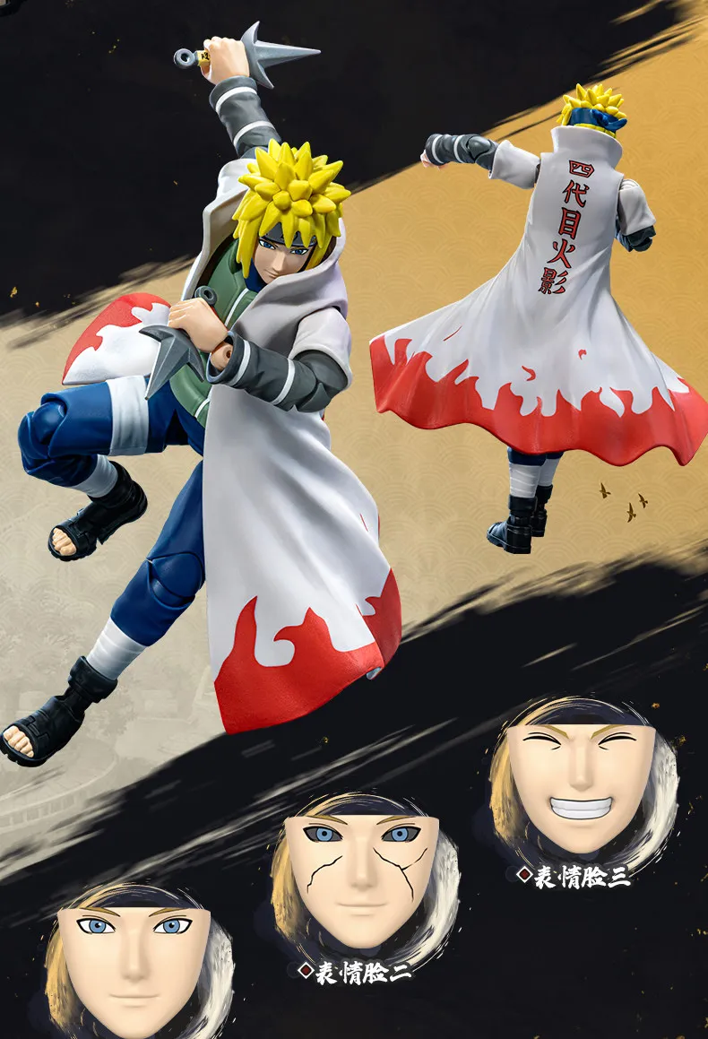 Genuine Blokees Naruto Model Kits Namikaze Minato Hatake Kakashi Haruno Sakura Madara Sasuke Figures Assembly Trendy Toy Gift