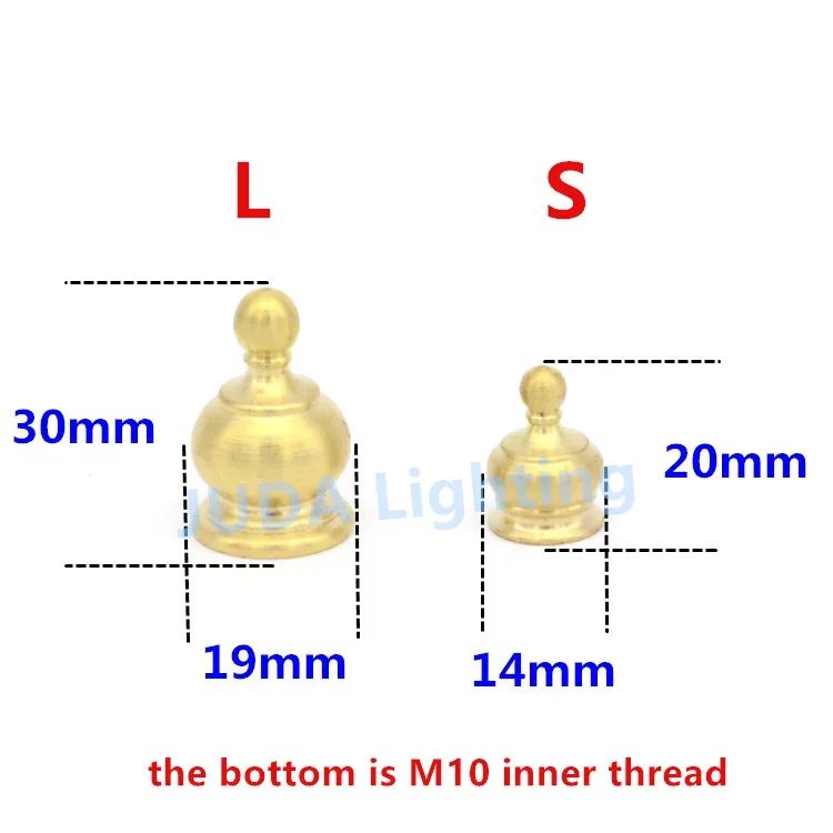 M10 metal Pure copper decorative nuts brass screw edison ceiling rose canopy lamp base chandeliers led pendant lamp fittings