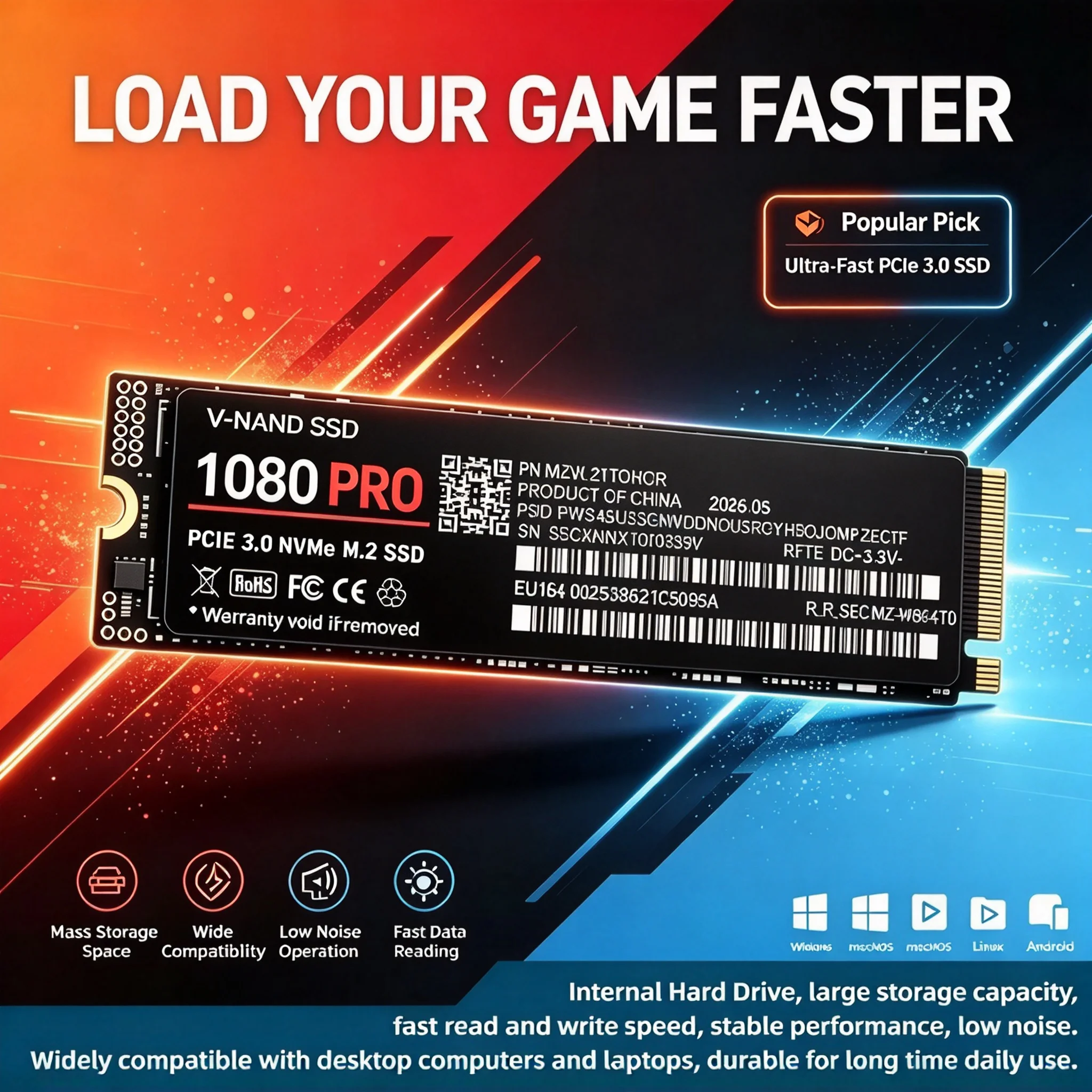 Ssd 500Gb - Hochwertige 1080PRO M.2 NVMe interne SSD,