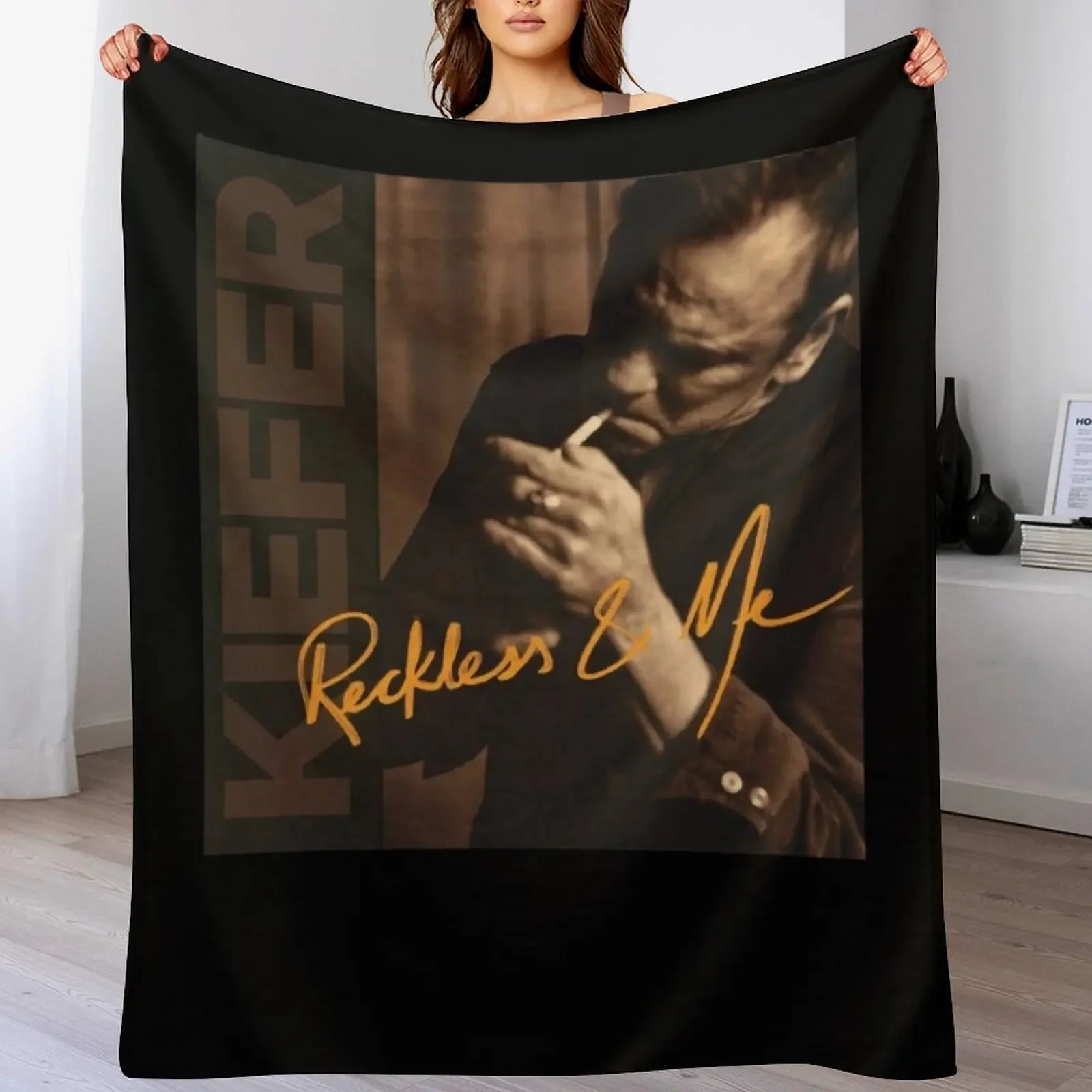 Reckless And Me by Kiefer Sutherland Throw Blanket Blankets For Bed Luxury Throw halloween blankets and throws Blankets