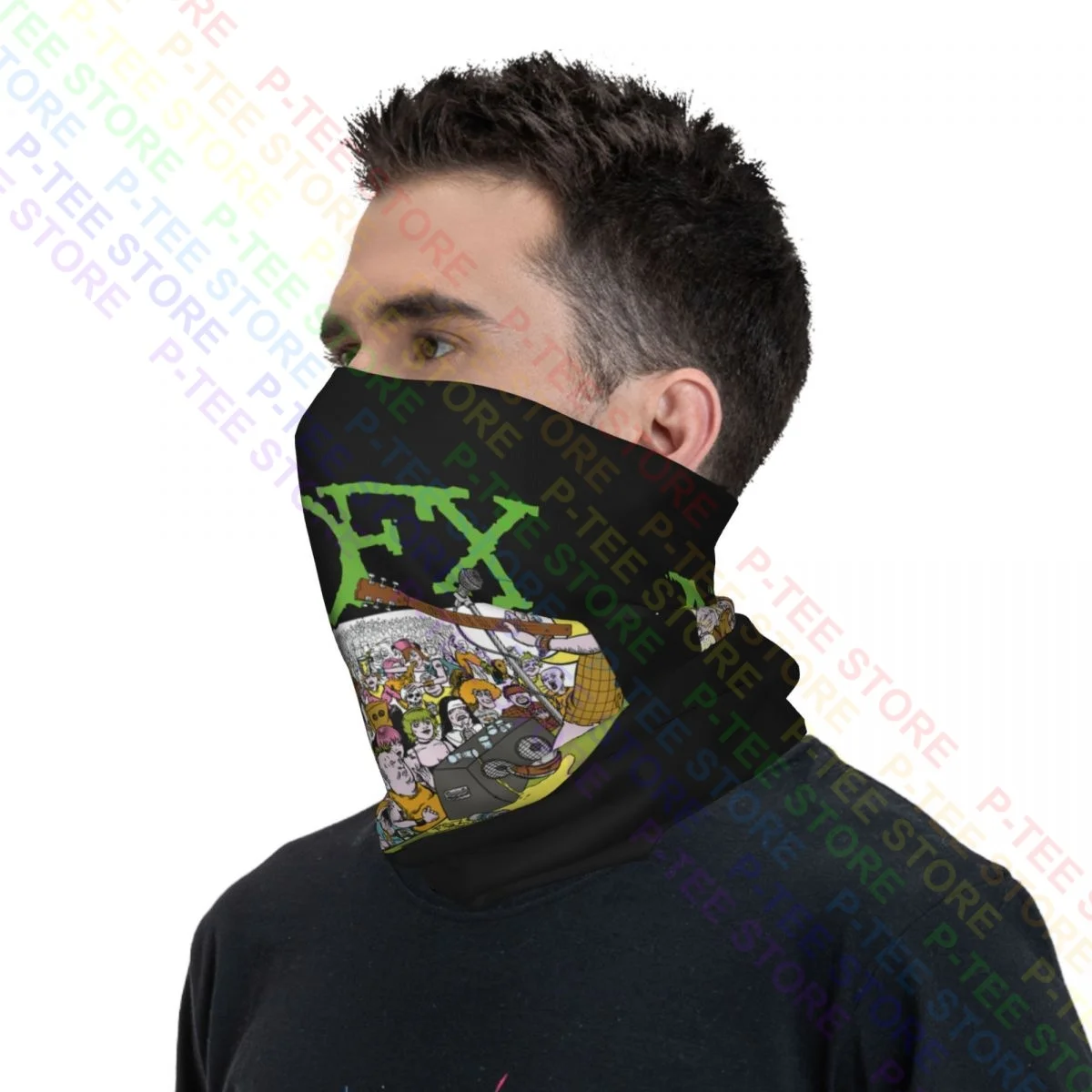 00S Nofx-banda de algodón, ropa de cuello, Bandana, bufanda, mascarilla, estampado, Música Antigua, Vintage, Noevx, Punk Lock