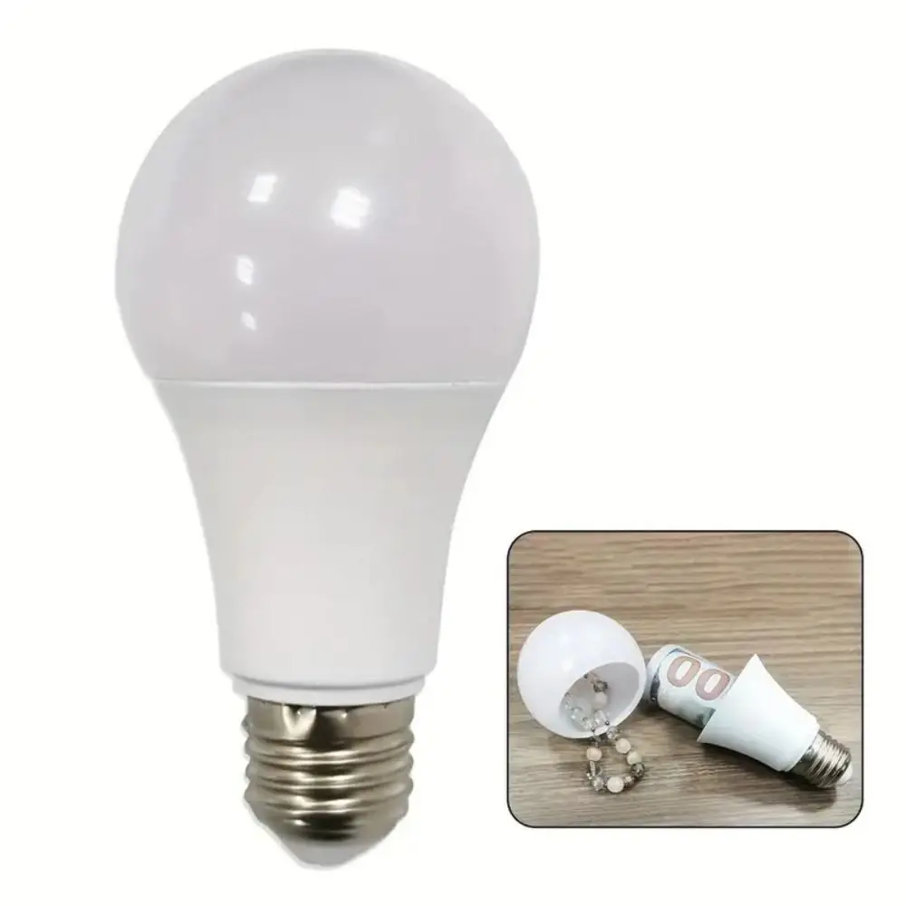 Creative Plastic Light Bulb Money Storage Tanks Stash Can Diversion Secret Compartment Storage Small Items