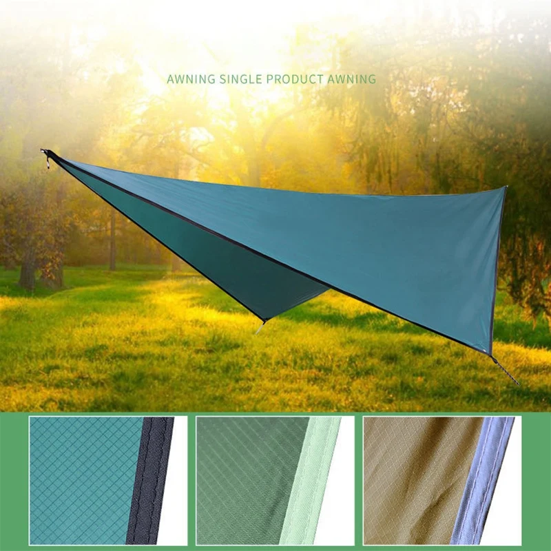 Waterproof Tarp Tent Shade Lightweight Portable Waterproof Outdoor Camping Hammock Rain Fly UV Garden Awning Canopy