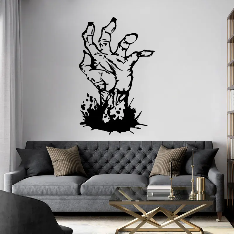 

Zombie Hand Dead Walking Vinyl Sticker Wall Home Decor for Living Room Bedroom Halloween Horror Fun Window Decal RemovbaleQ104