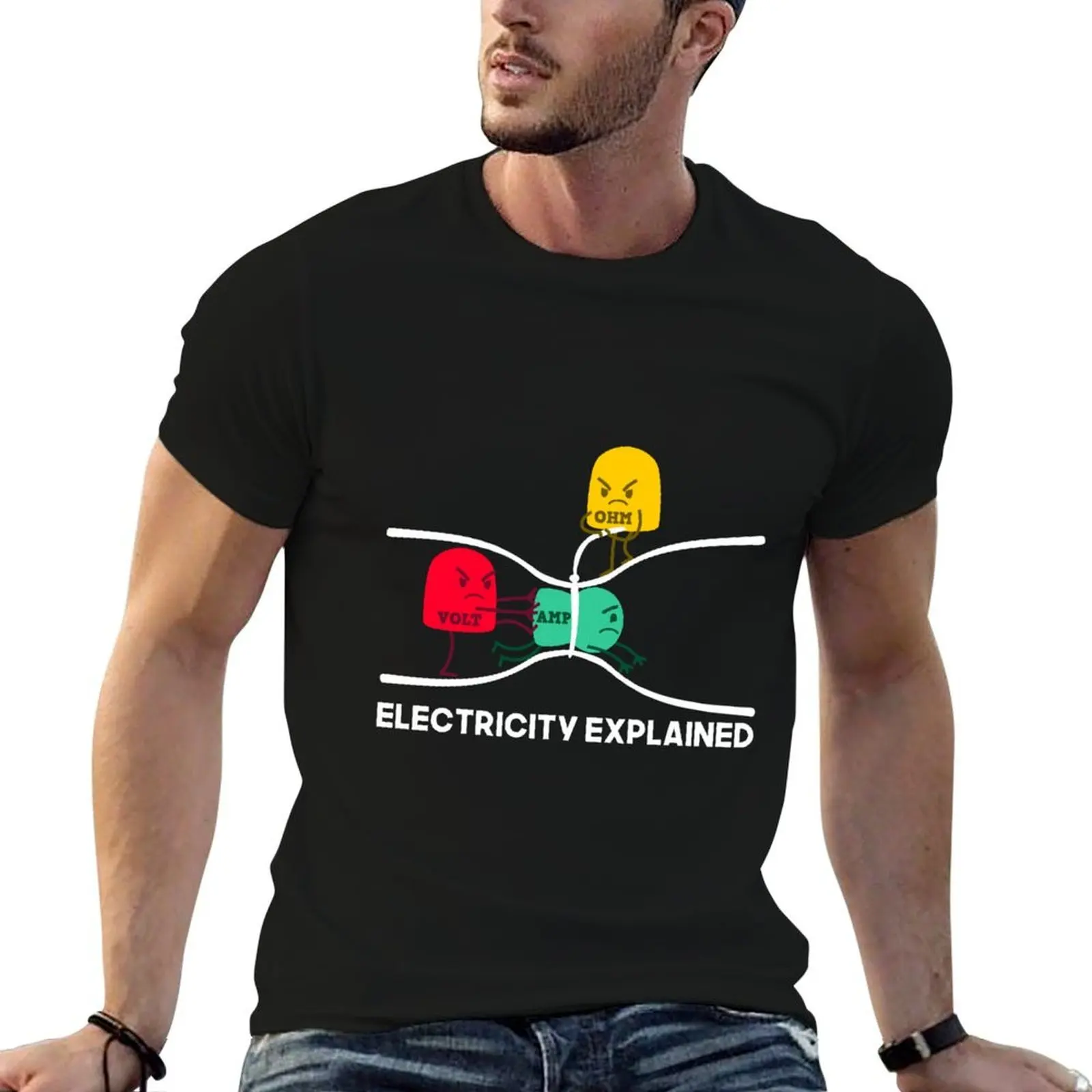 Electricity Explained T-Shirt vintage t shirts aesthetic clothes mens designer t shirt