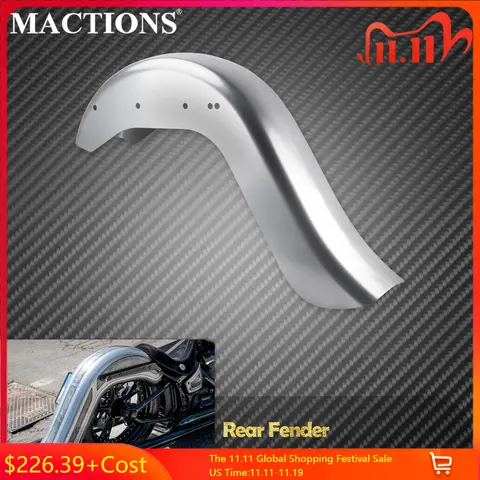 Motorcycle 6" Extended Rear Fender Mudguards Cover For Harley Softail 1986-2017 Fat Boy Breakout Low Rider FLFB FXLR FLDE FLSB