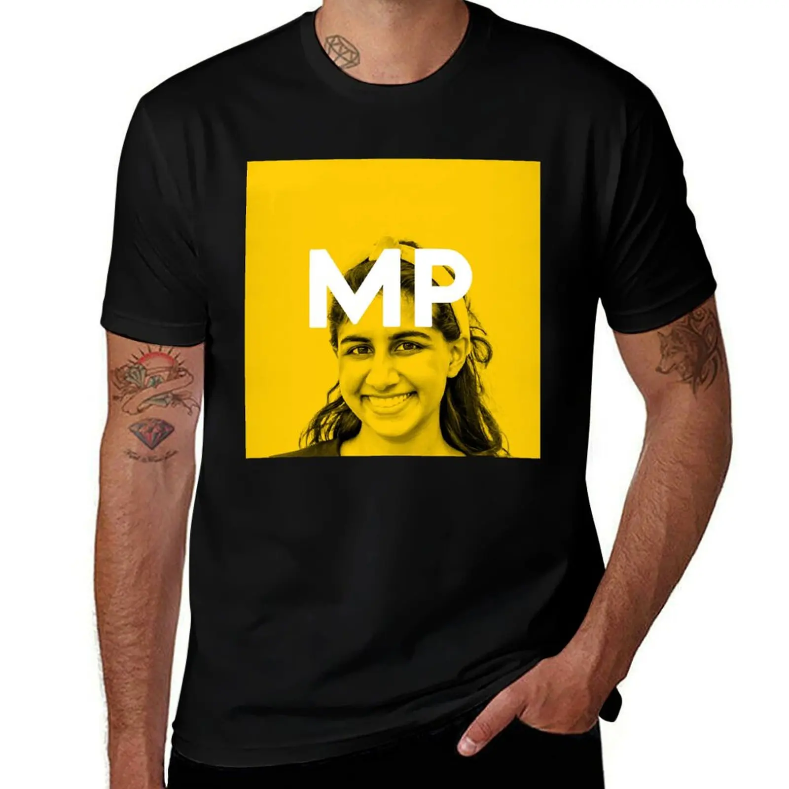 Happy New Year Monica Padman Cute Retro Vintage MP T-Shirt Basic Casual Wear Short Sleeve Top T-Shirt
