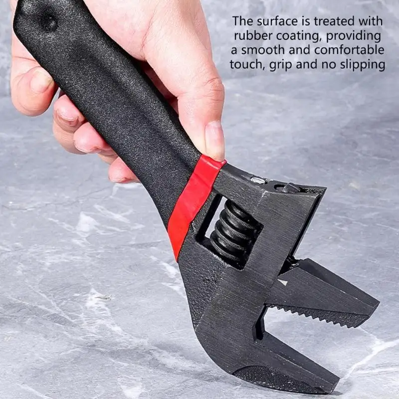 A2BE Sturdy Alloy Steel Plumbing Wrench With Large Opening Short Handle Spanner For Efficient Bathroom Installation Tasks