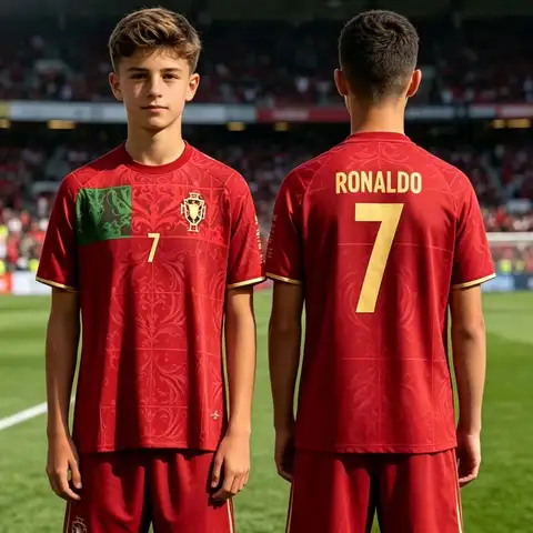 Cristiano Ronaldo Portugal Jersey Top Men T Shirt Women Tee Boys Top Children Parent Child Quick Dry Short Sleeves Kids Tshirt