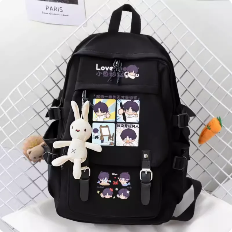 Anime Love and Deepspace Rafayel  Big Capacity Girls Backpack Travel Bag Boy Teenager Schoolbag