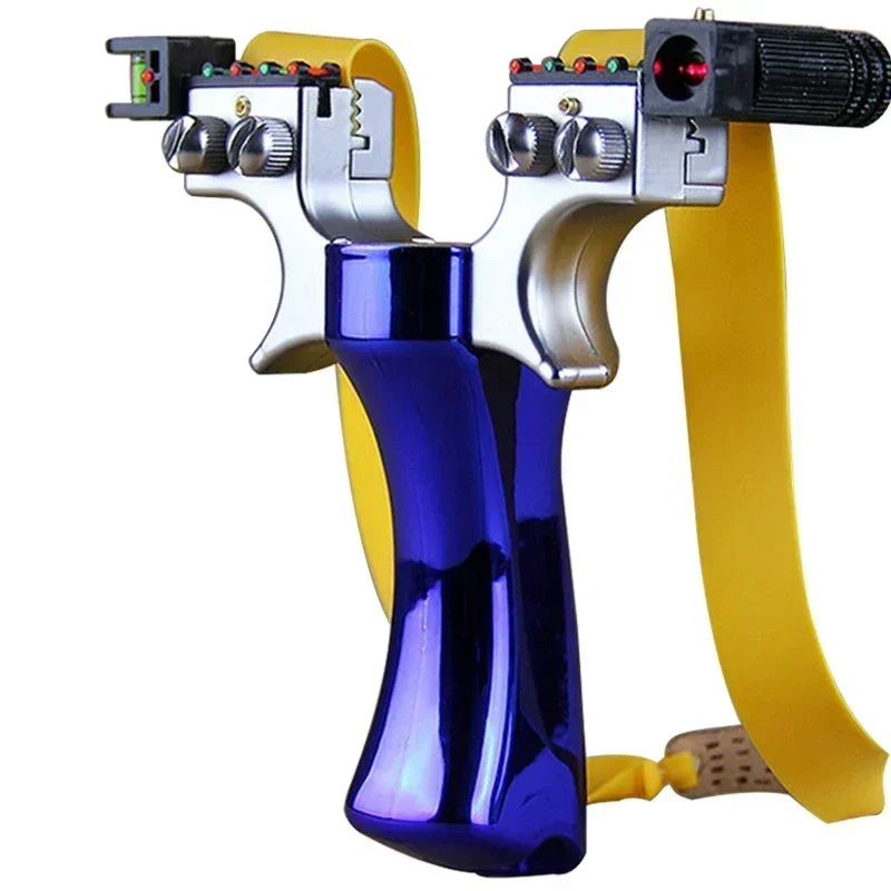 SYQT Doppelschraube Laser Schleuder mit 4 Farben Quick Press Schleuder Outdoor Jagd Stahlkugel Schießen Fisch Dart Angeln Paket 4
