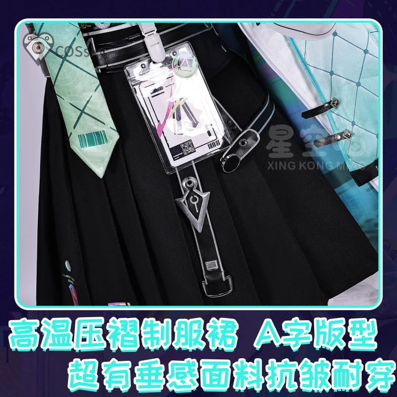 

Lyna Wuthering Waves LYNA Cosplay Costume Girl's new sweet JK uniform shirt dress headphones props Halloween Christmas suit