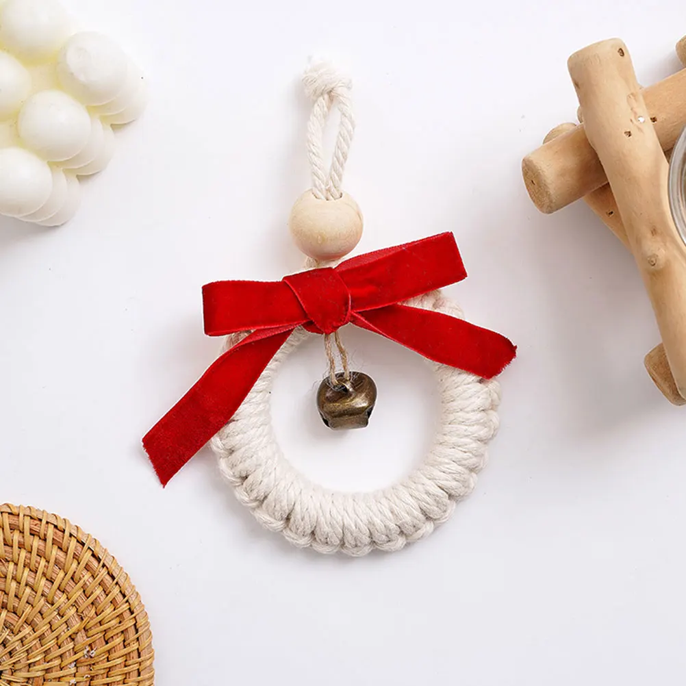 

Nordic Style H woven Star Bell Car Pendant Wall Home Adornment Bedroom Decor House Pendant Bell nament Woven Craft Room Decor