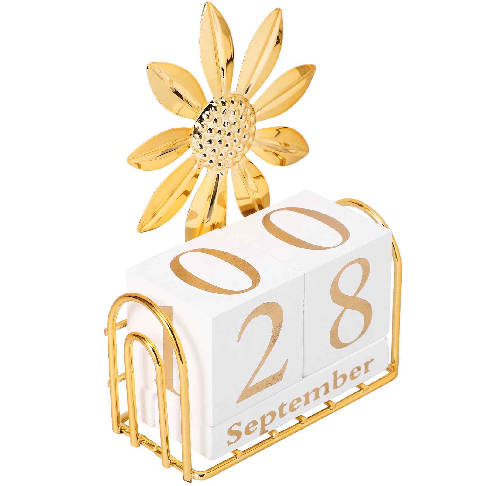 1 Set Household Perpetual Calendar Perpetual Decorative Table Stand Household Daily Use Desktop Block Calendar