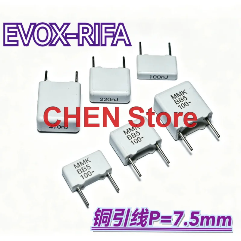 

10PCS/lot original EVOX MMK 100V 1.2NF 2.2NF 3.3NF 4.7NF 10NF 100NF 220NF 470NF 1UF P7.5MM MMK7.5 Film Capacitor Free Shipping