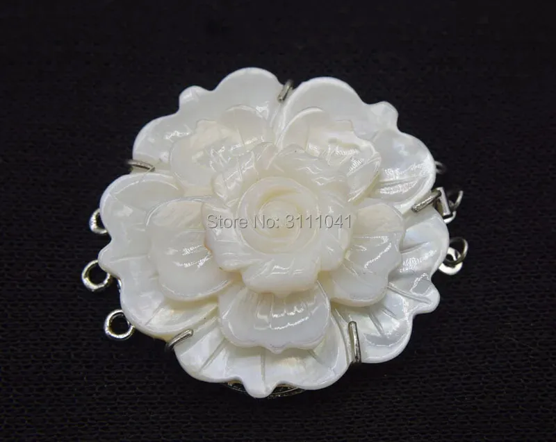 

1 шт., больше струн, морская ракушка, черный, белый цвет, резной цветок, застежка, крючки, разъем для ювелирных изделий, аксессуары для изготовления ожерелья своими руками