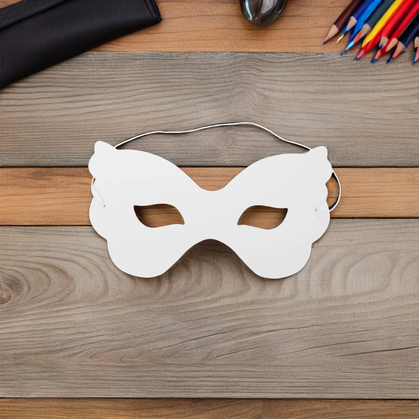 Máscara pintada infantil fantasia de Halloween rosto pintável de papel em branco