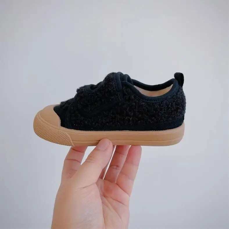 Winter 2024 New Children\'s Shoes Boys Thickened Warm Casual Shoes Lamb Wool Temperament Girls\' Cotton Shoes Size 22-31