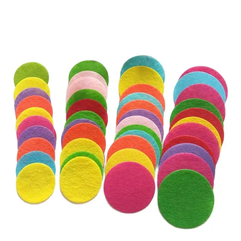 Mix color 50pcs 3.5-5cm Round Felt Shape Colorful Non Woven Fabric Used Decorative Clothing Accessories DIY Home Stickers