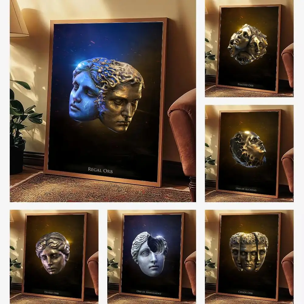 Game P-Path of Exile 2 dark Poster Aesthetic Wall Art Print for Living Room Bedroom Study Office Café Home Decor Stylish Gift