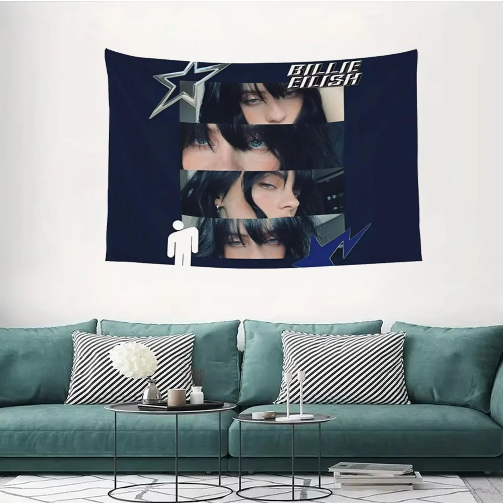 1PC Music singer Billies, American flag tapestry, dormitory room wall decoration banner, yoga mat, psychedelic blanket