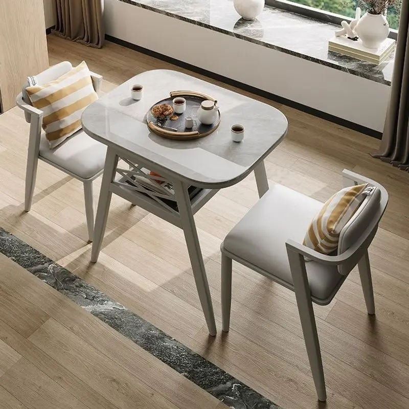 Small apartment balcony table and chair combination, household induction cooker leisure multi-functional electric ceramic