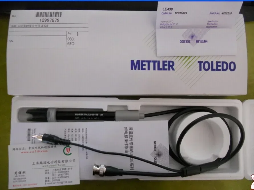 LE-438 3-in-1 pH Electrode, High Accuracy Composite Sensor for Lab & Industrial Measurement