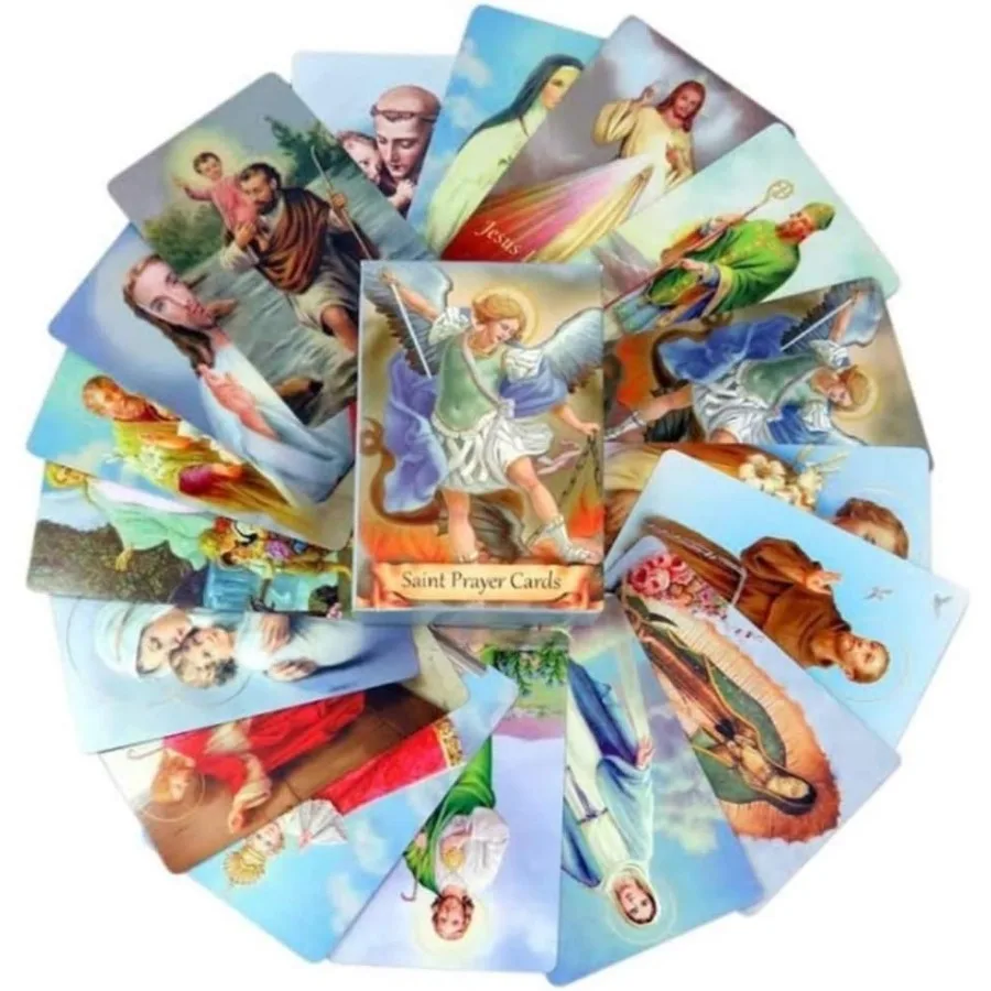 54 قطعة من البطاقات المقدسة المتنوعة تتميز بالقديسين والصلاة الكاثوليكية للعبوة الدينية والانعكاس الروحي والصلاة الشخصية #1