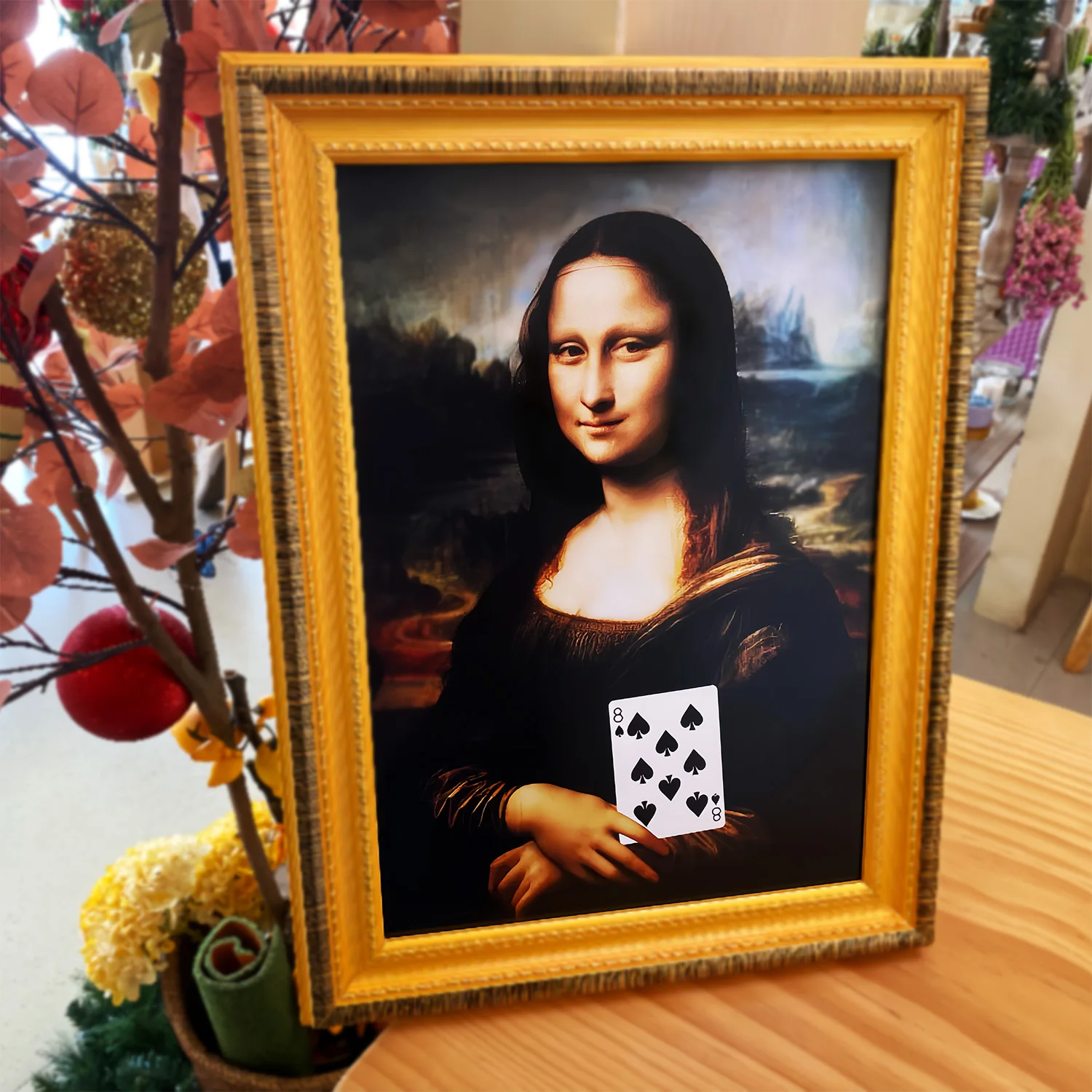 Large Mona Lisa Prophecy by Tank Magic Tricks The Chosen Card Appearing Card Prediction Magia Stage Close-up Illusions Gimmicks