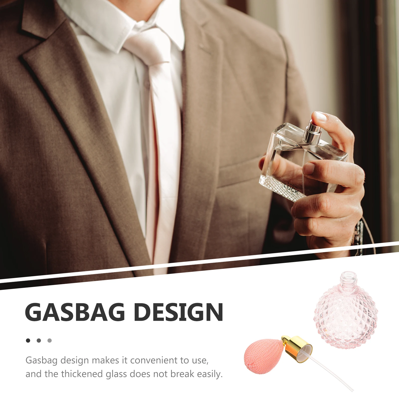 

Durable Glass Gasbag Bottle Perfume Storage Travel Friendly Leak Proof Easy to Carry and Use Glass Gasbag Bottle