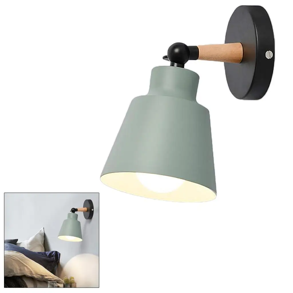 Plug-down Wall Sconce, Wall Lamp with cord of plug And Metal Lampshade, Hallway Wall Lighting Fixtures,