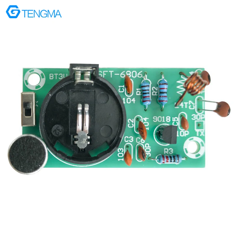 Simples FM Microfone Sem Fio Transmitindo DIY Electronic Welding Kit 88-108MHz