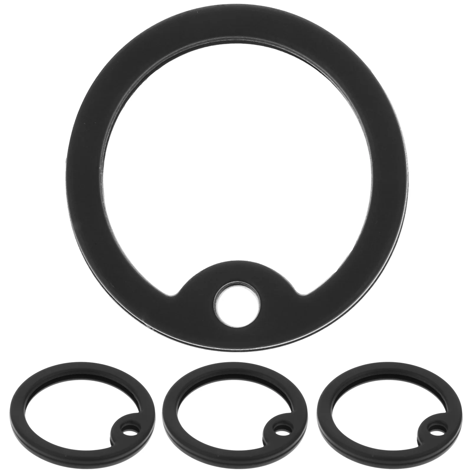 

4 Pcs Dog ID Tag Silencers Silicone Silencer (Black)