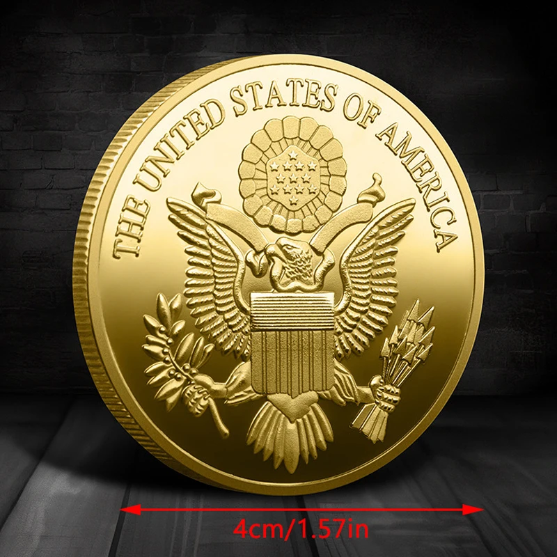 عملة تذكارية النسر الأمريكي الحرية عملة تذكارية النسر المزدوج محظوظ الذهب والفضة عملة ميدالية تذكارية ﻿