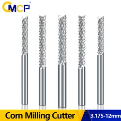 CMCP 3.175-12mm Corn Milling Cutter Solid Carbide End Mills CNC Machining Wood PCB Carbon Fiber Acrylic Drills Cutting Mills