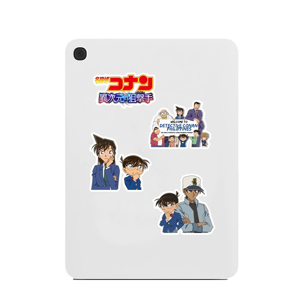 Detective Conan Anime Adesivos para Crianças, Adesivo Dos Desenhos Animados, DIY, Telefone, Garrafa De Água, Bagagem, Decalques De Graffiti Cool, Presente De Brinquedo, 10 Pcs, 30 Pcs, 50Pcs